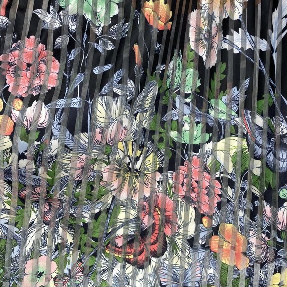 Foxiedox One Shoulder Dress Butterfly Black Floral Size 8 NEW - Picture 2 of 13